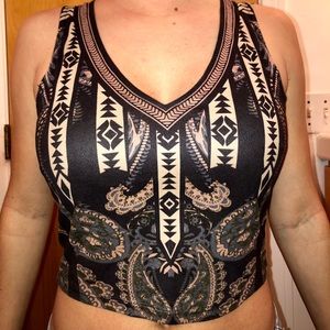 ANGL Geometric Crop Top